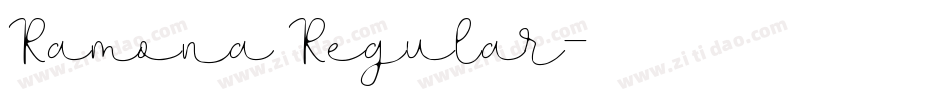 Ramona Regular字体转换